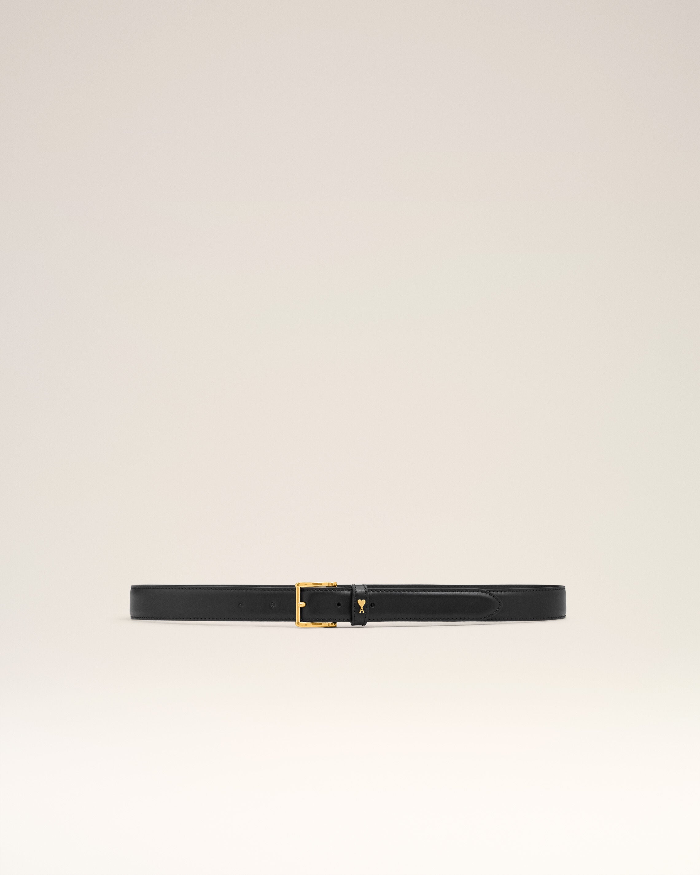 Black Cowhide Leather Paris Paris 25 MM Belt - 1