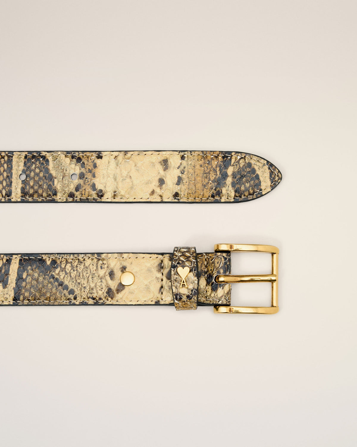 Ceinture Paris Paris Beige En Cuir - 2