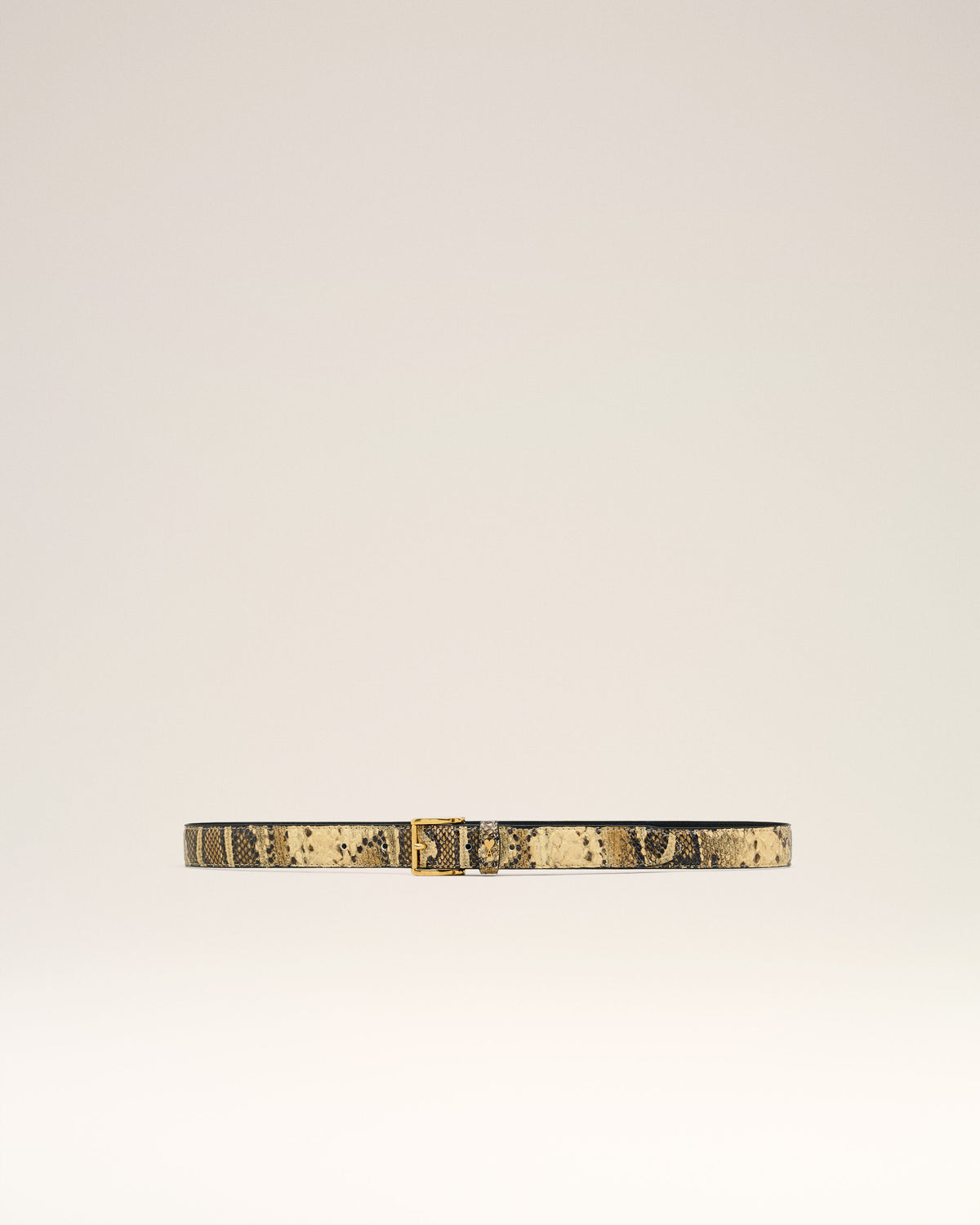 Ceinture Paris Paris Beige En Cuir - 3