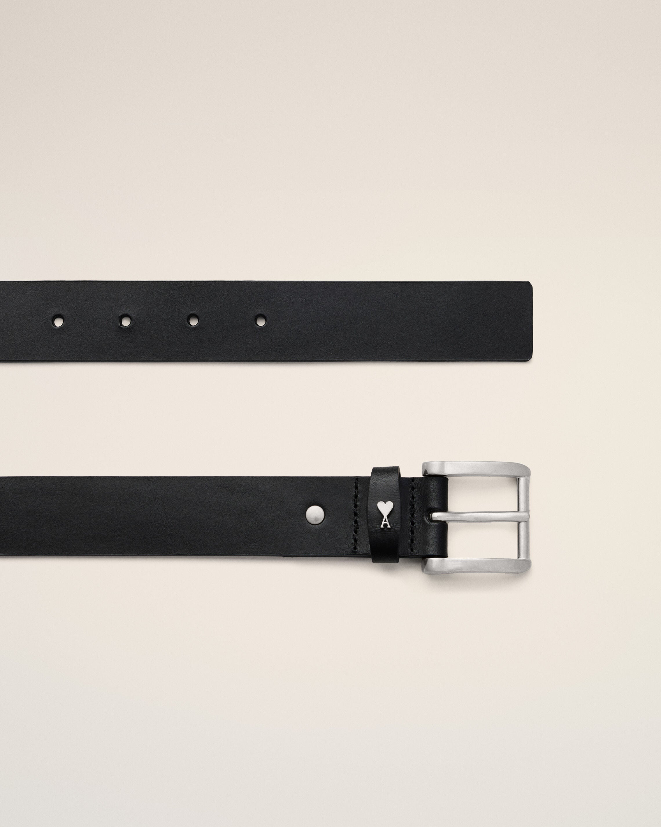 Black Cowhide Leather Paris Paris Belt - 4