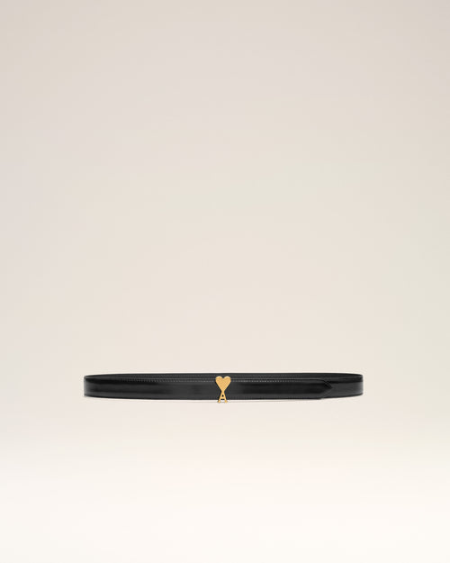 Black Cow Leather Ami De Coeur Buckle Belt - Man - 1 - AMI Paris - Ami Paris