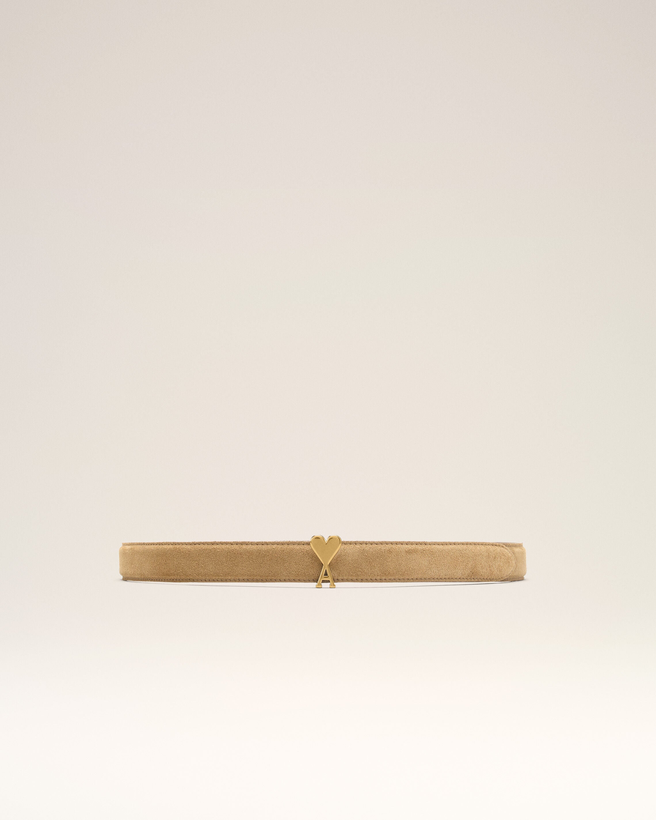 Orange Cowhide Leather Ami De Coeur Buckle Belt - 1