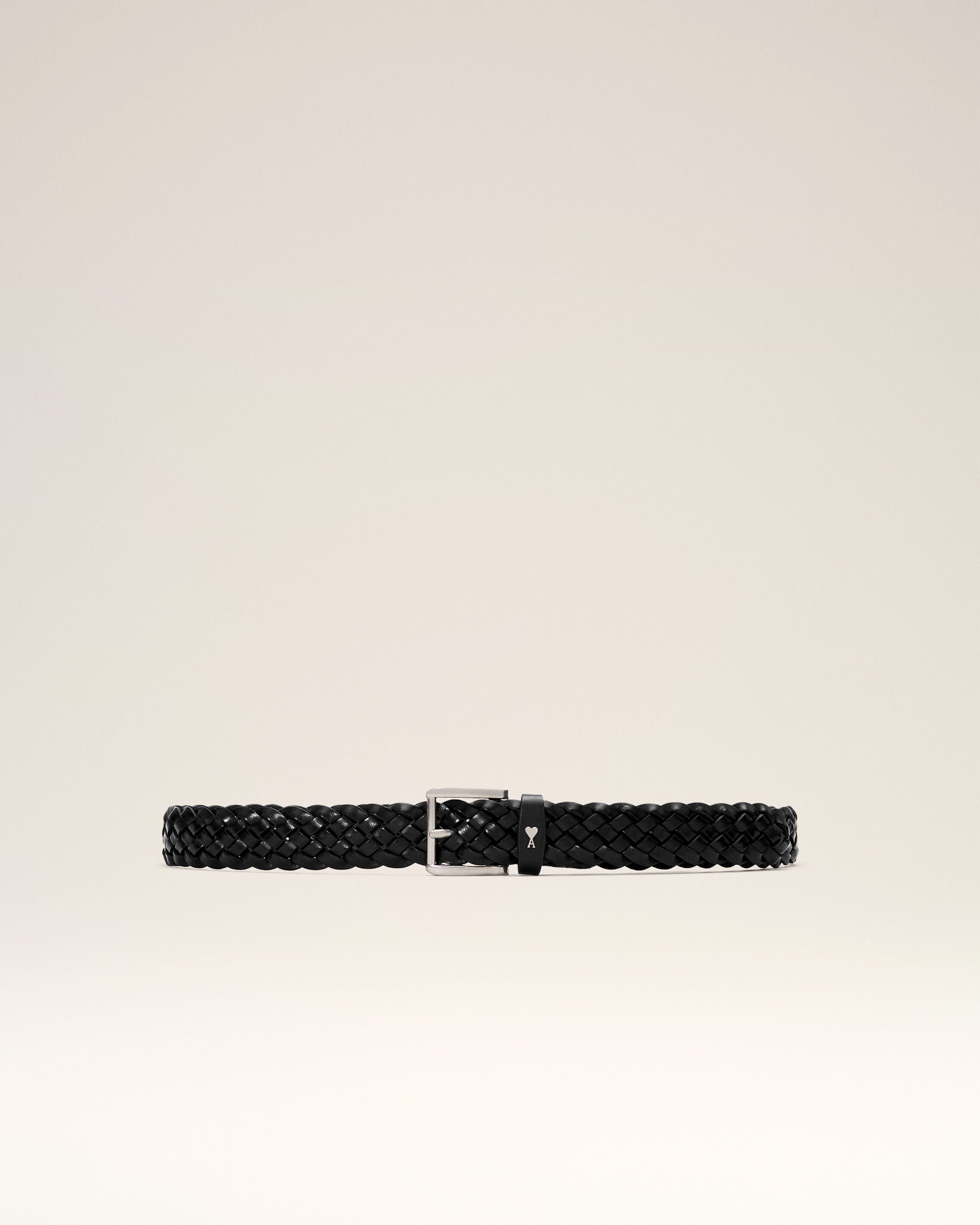 Ceinture Paris Paris noire tressée 30mm en cuir de veau - 3