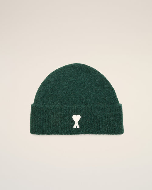 Gorro Ami de Cœur de alpaca verde - Hombre - 1 - AMI Paris - Ami Paris