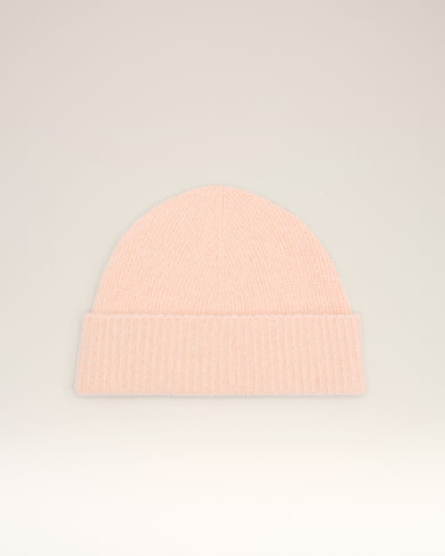 Pink Alpaca Striped Ami De Coeur Beanie - 4 - Ami Paris