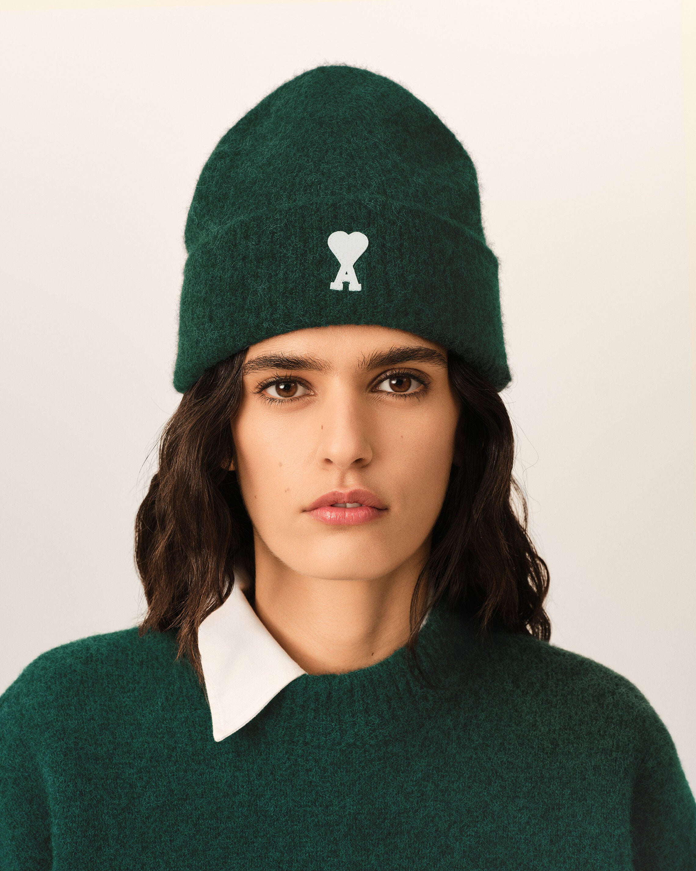 Gorro Ami de Cœur de alpaca verde - 8