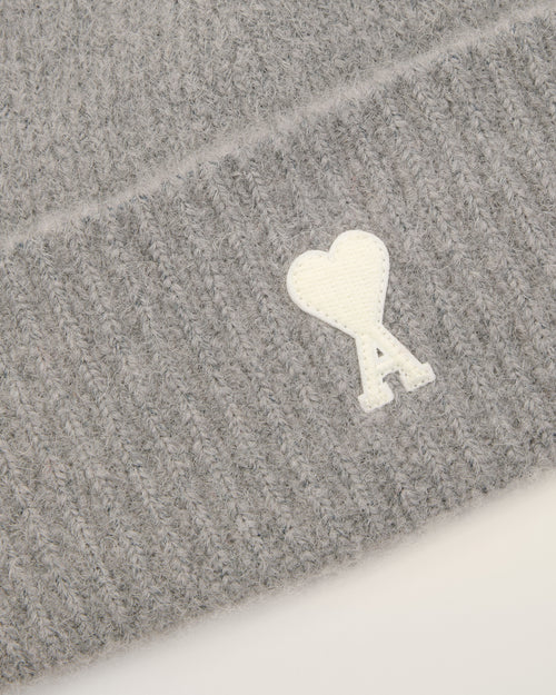 Gorro Ami de Cœur de alpaca gris - Hombre - 3 - AMI Paris - Ami Paris