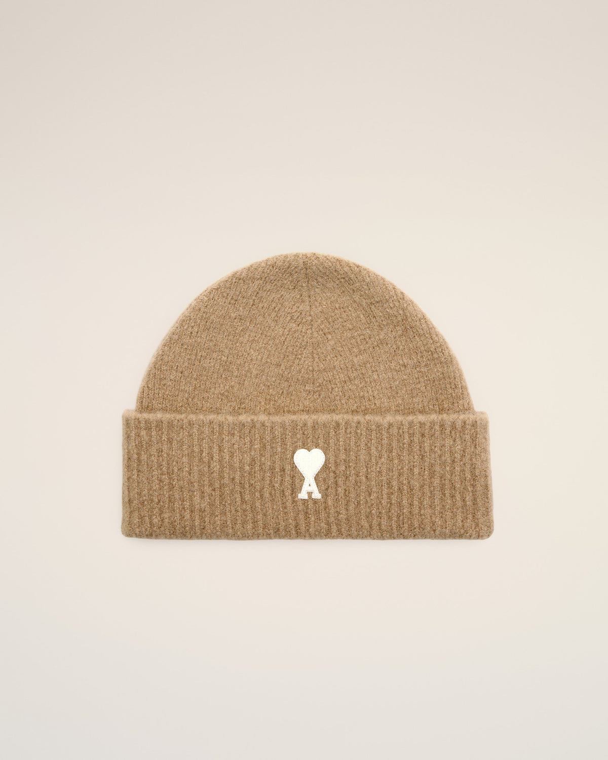 Beige alpaca beanie with Ami de Coeur - 7