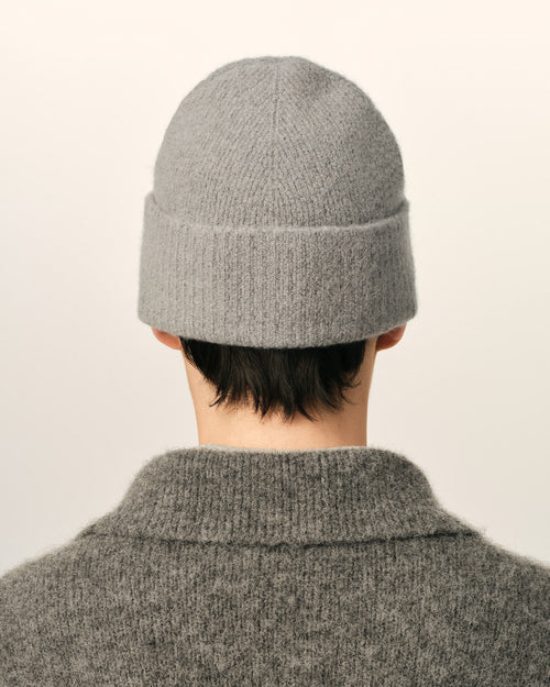 Gorro Ami de Cœur de alpaca gris - Hombre - 6 - AMI Paris - Ami Paris