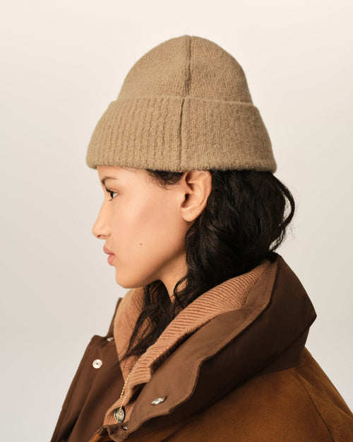 Gorro Ami de Cœur de alpaca beige - Mujer - 11 - AMI Paris - Ami Paris