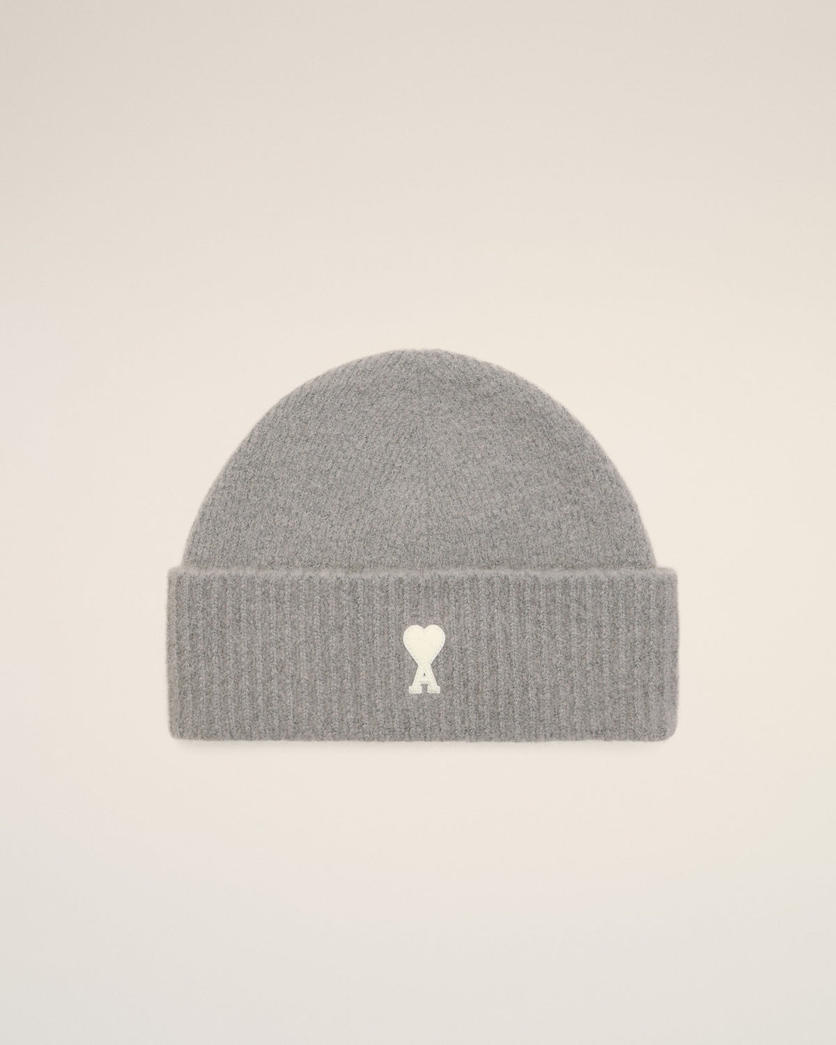 Grey alpaca beanie with Ami de Coeur - 1