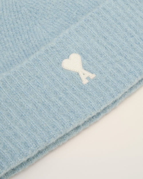 Berretto Ami de Coeur a righe in alpaca blu - 9 - Ami Paris