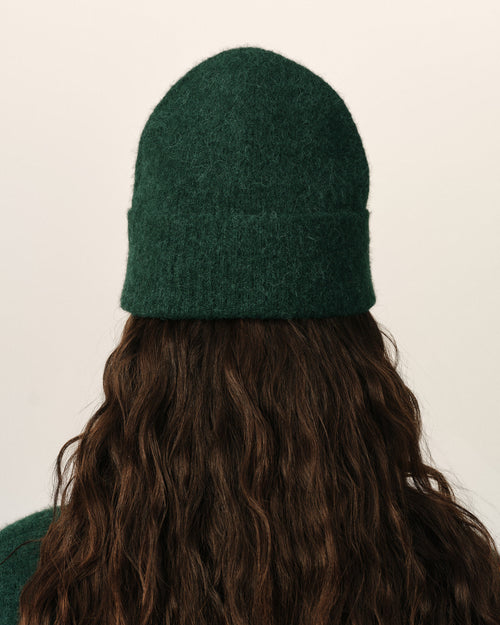 Gorro Ami de Cœur de alpaca verde - Mujer - 12 - AMI Paris - Ami Paris
