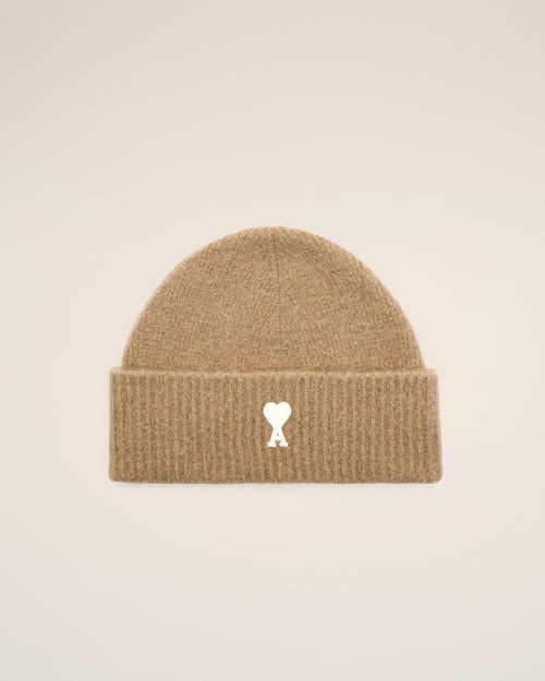 Gorro Ami de Cœur de alpaca beige - BEIGE MASTIC/ECRU - Ami Paris