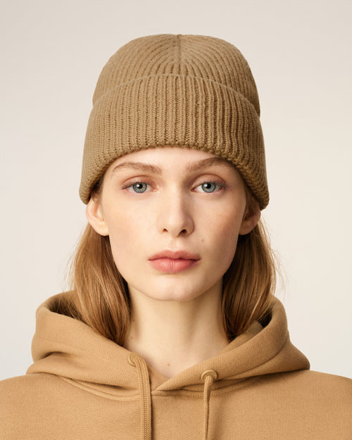 Brown Wool Ami De Coeur Beanie - 4 - Ami Paris