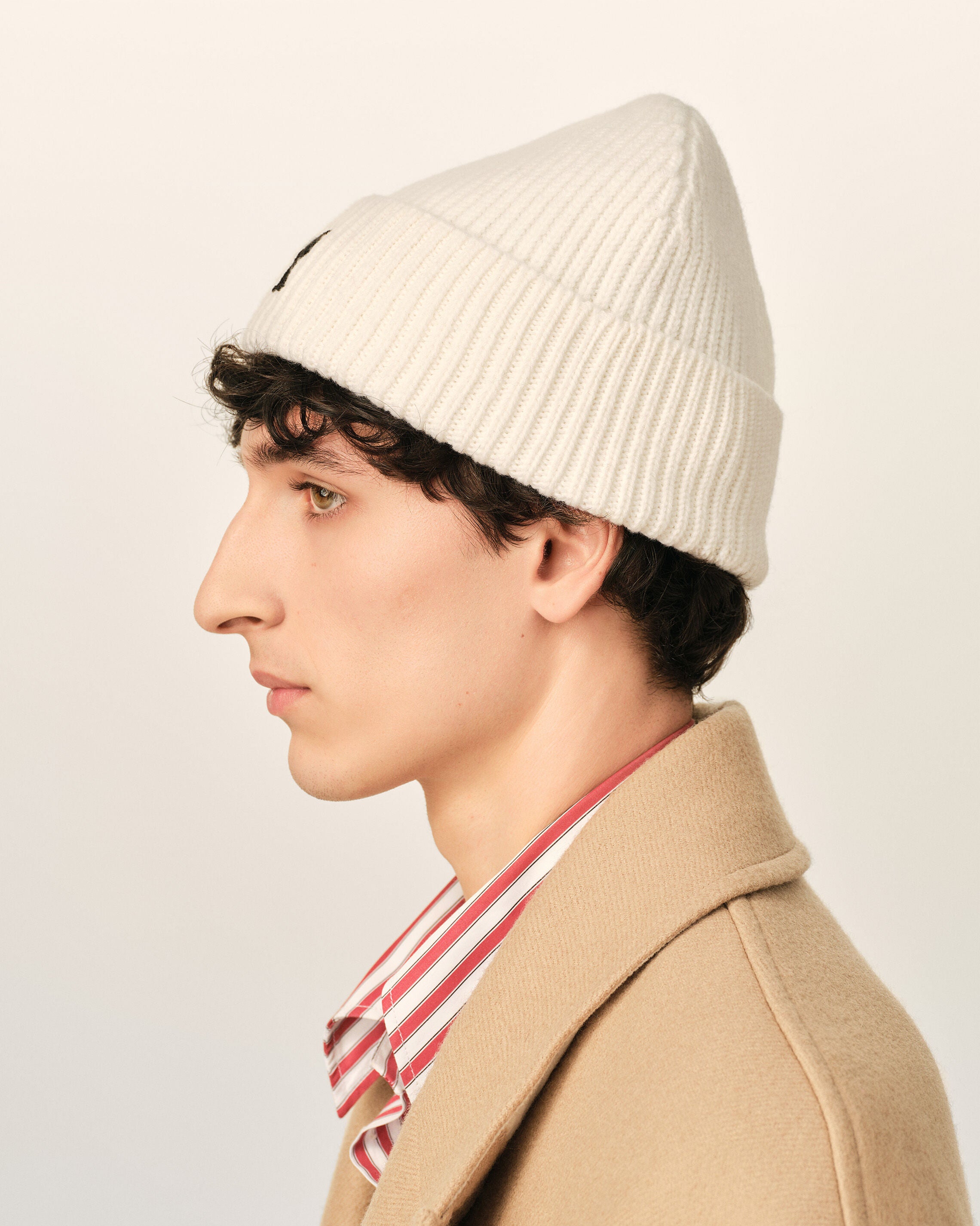 Gorro Ami de Cœur de lana blanca - 5