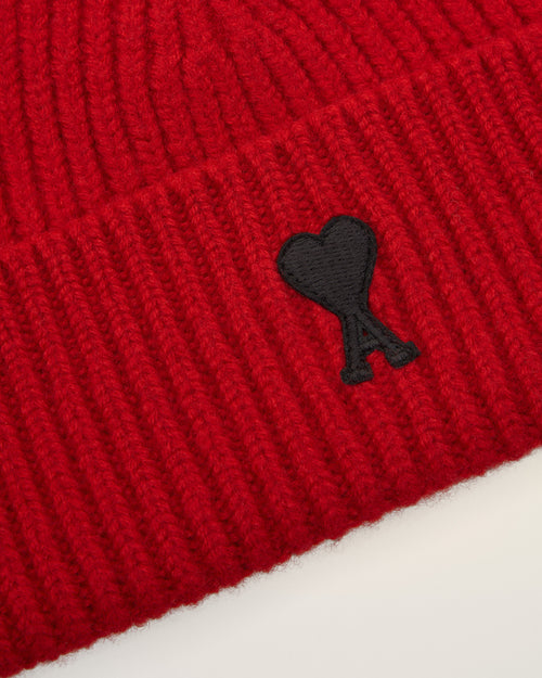 Bonnet rouge en laine Ami de Coeur - Homme - 3 - AMI Paris - Ami Paris