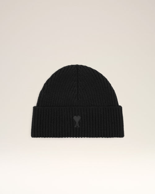                                 Black Wool Ami De Coeur Beanie - 3                             - Ami Paris