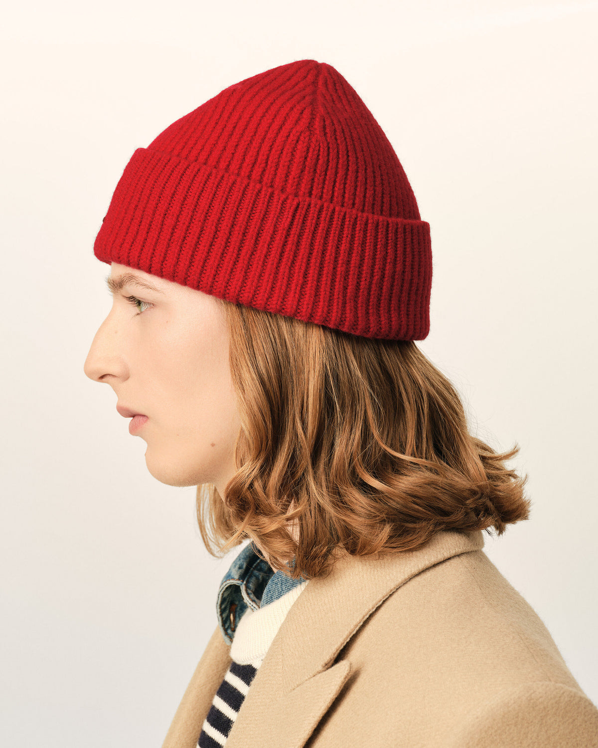 Bonnet rouge en laine Ami de Coeur - 5