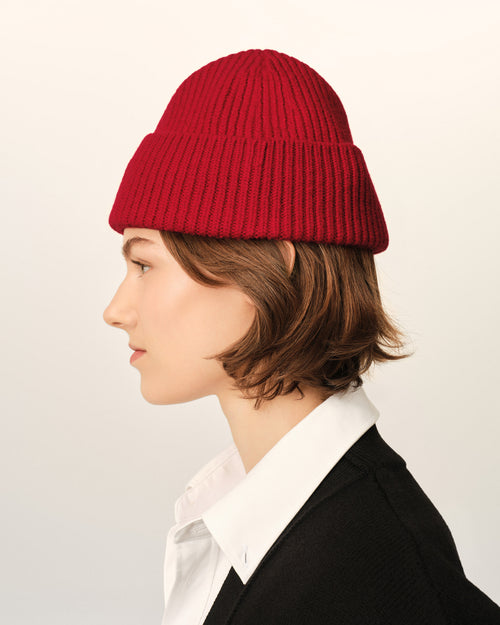 Bonnet rouge en laine Ami de Coeur - Femme - 11 - AMI Paris - Ami Paris