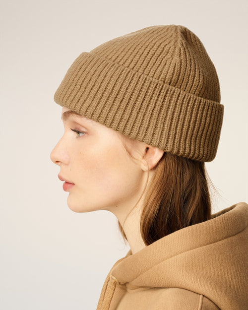 Brown Wool Ami De Coeur Beanie - 11 - Ami Paris