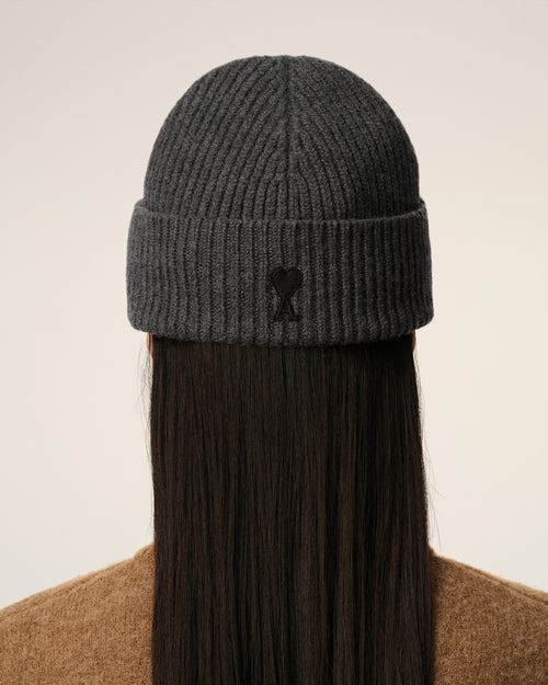 Gorro Ami de Cœur de lana gris - 12 - Ami Paris