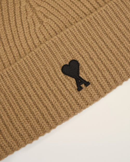 Brown Wool Ami De Coeur Beanie - 3 - Ami Paris