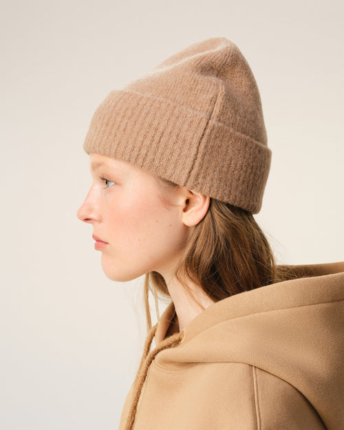 Bonnet Marron Ami De Coeur En Alpaga - 11 - Ami Paris