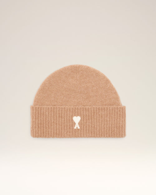 Brown Alpaga Ami De Coeur Beanie - 4 - Ami Paris