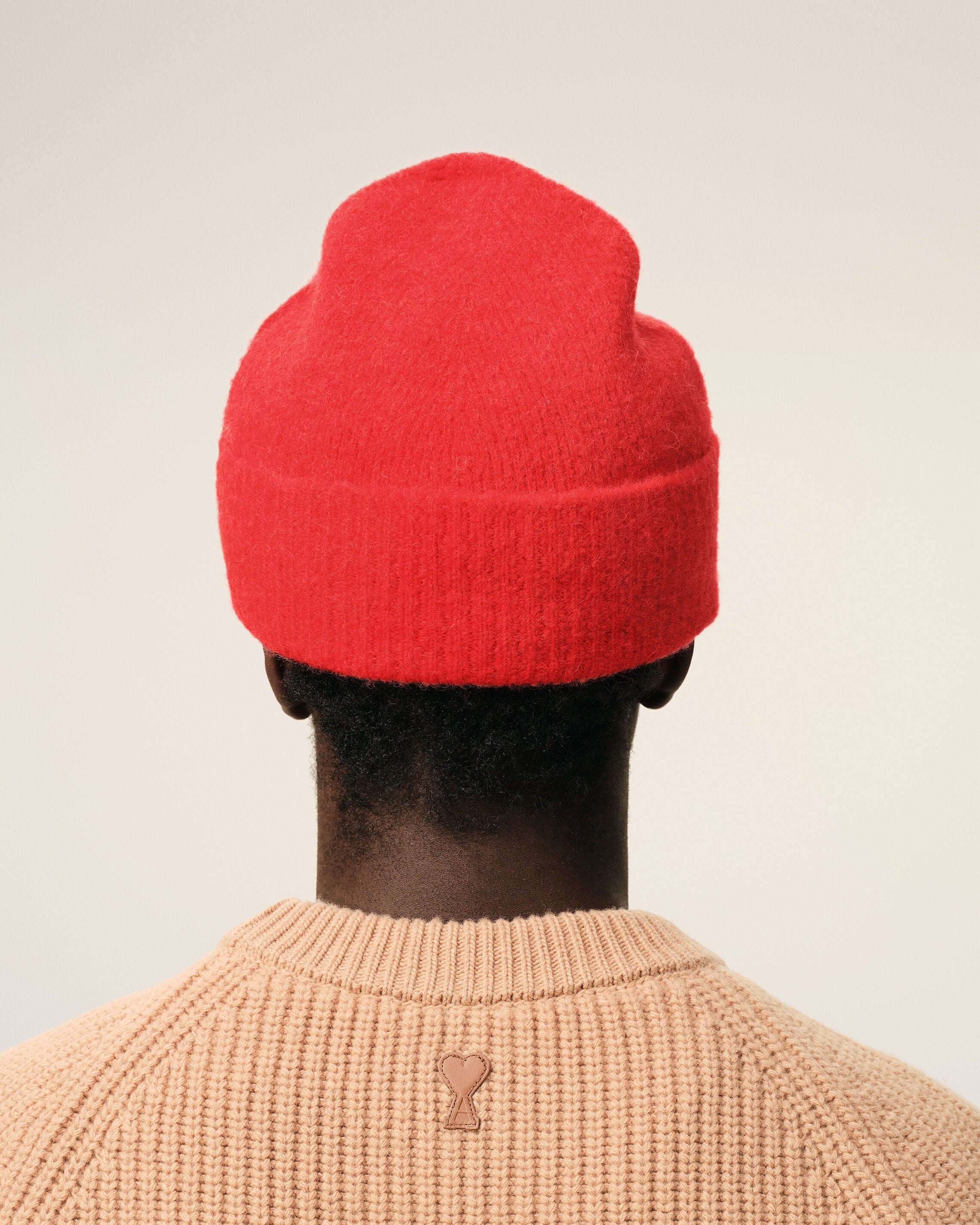 レッド アルパカ Ami De Coeur ビーニー レッドカーマイン/オフ