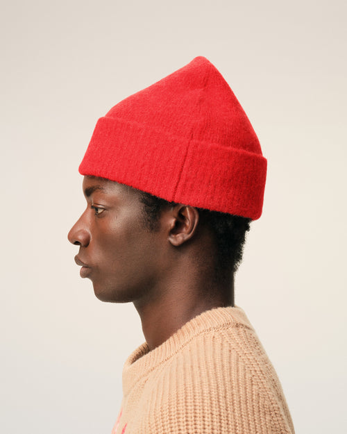 Bonnet Rouge Ami De Coeur En Alpaga - 5 - Ami Paris