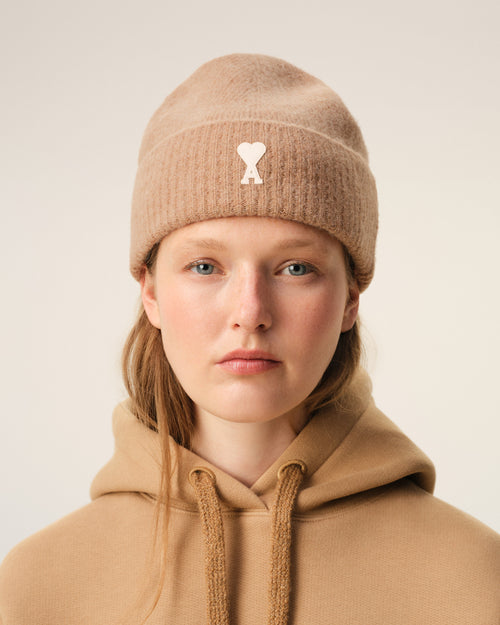                             Brown Alpaga Ami De Coeur Beanie - 3                         - Ami Paris