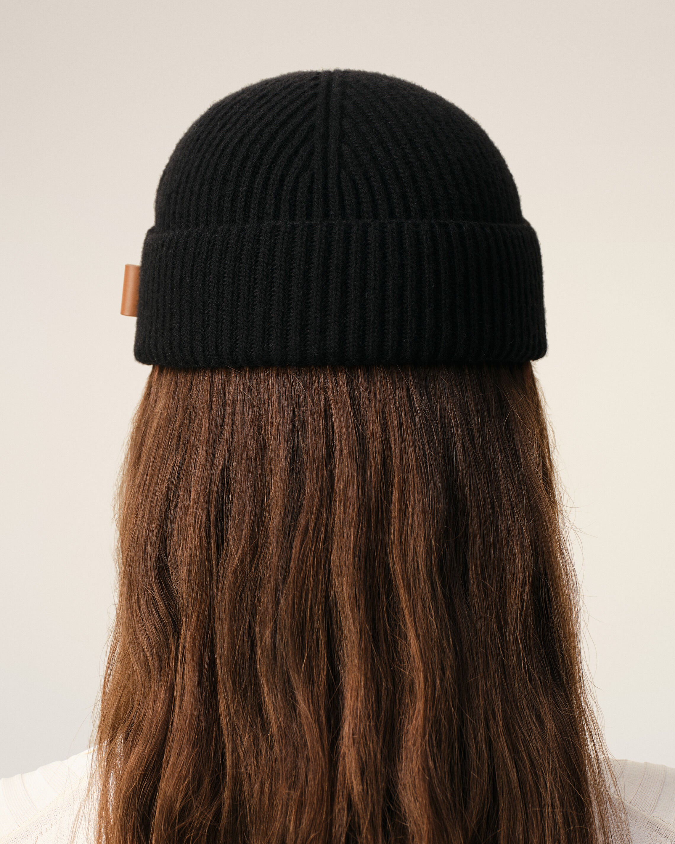 Black Wool Ami Leather Label Beanie - 12