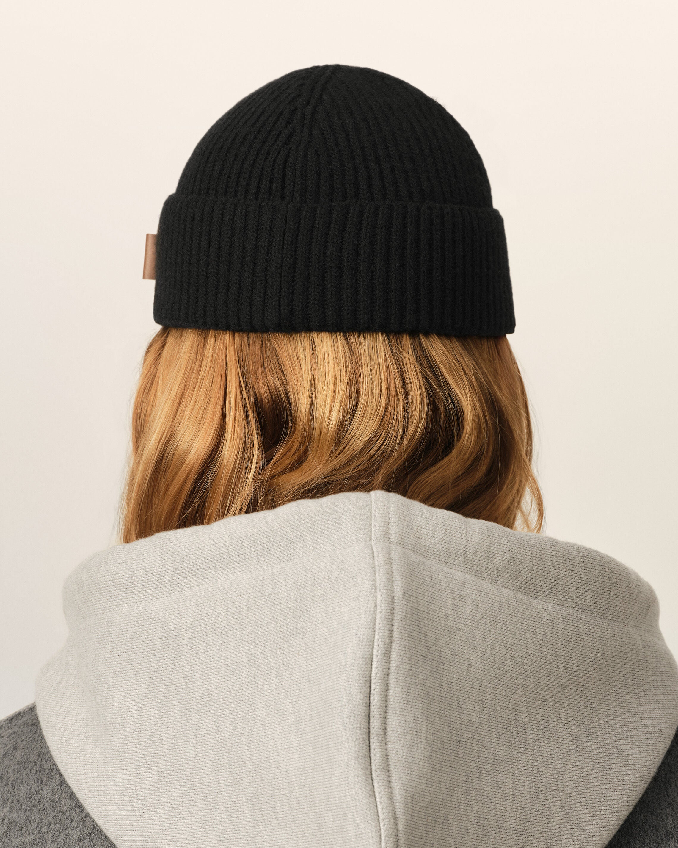 Black Wool Ami Leather Label Beanie - 11