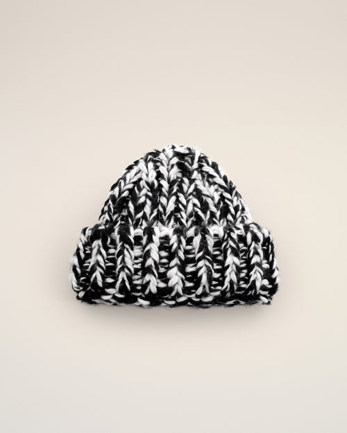 Gorro de lana negro y blanco - Mujer - 6 - AMI Paris - Ami Paris