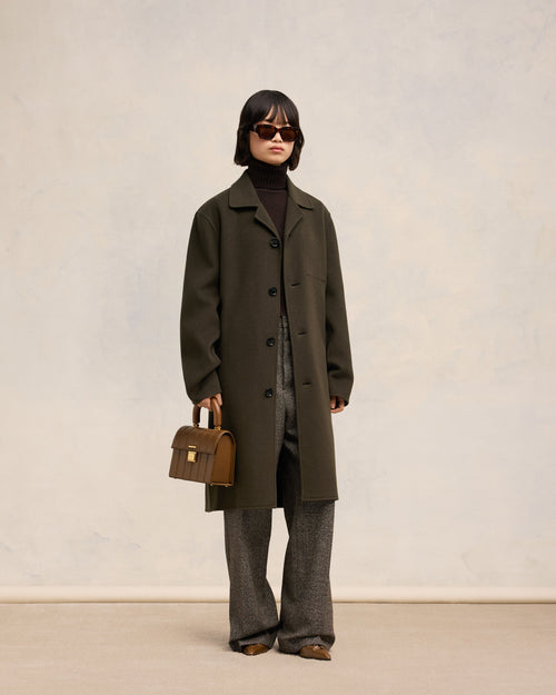 Manteau Car Coat Ceinturé - Femme - 8 - AMI Paris - Ami Paris