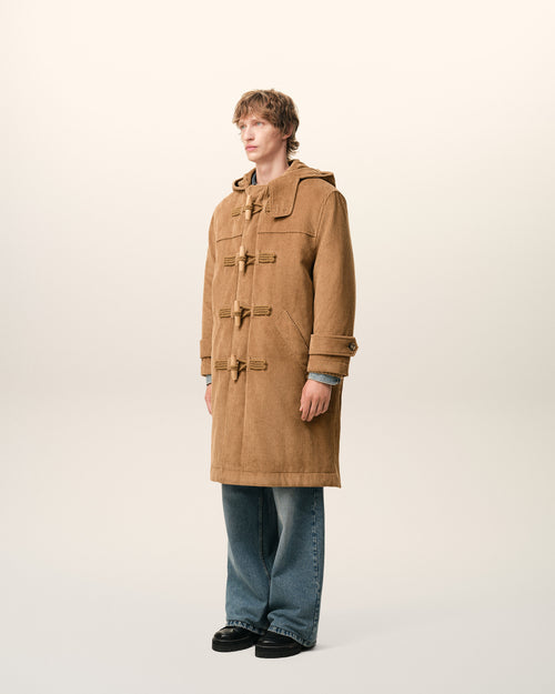 Brown Wool Corduroy Duffle Coat - 6 - Ami Paris