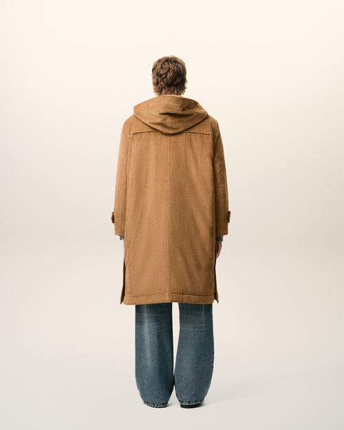 Brown Wool Corduroy Duffle Coat - 5 - Ami Paris