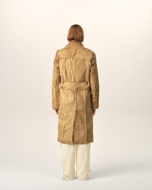 Long beige goat leather belted coat - Homme - 5 - AMI Paris - Ami Paris