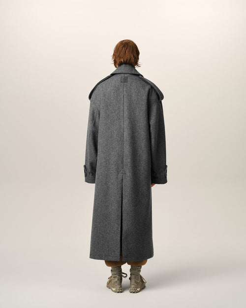 Trenchcoat aus grauer Wolle - Damen - 12 - AMI Paris - Ami Paris