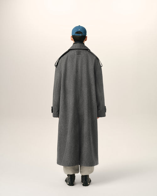 Trenchcoat aus grauer Wolle - Herren - 5 - AMI Paris - Ami Paris