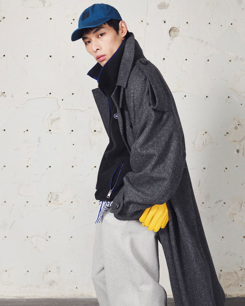 Trenchcoat aus grauer Wolle - Herren - 7 - AMI Paris - Ami Paris
