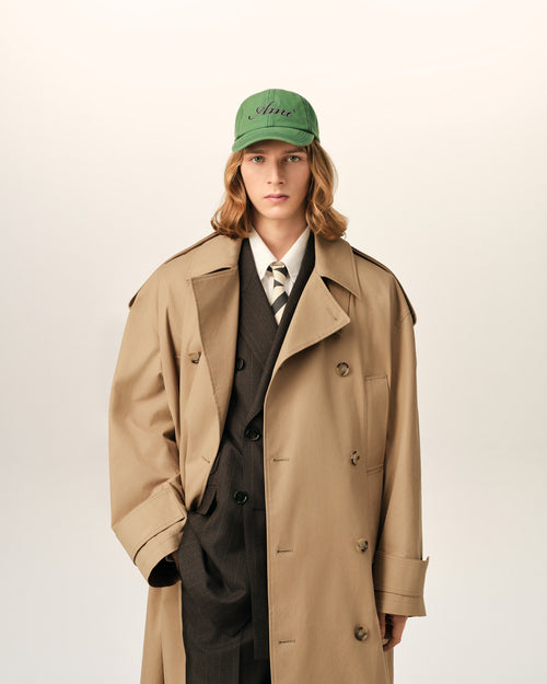 Beige cotton trench coat - Man - 3 - AMI Paris - Ami Paris