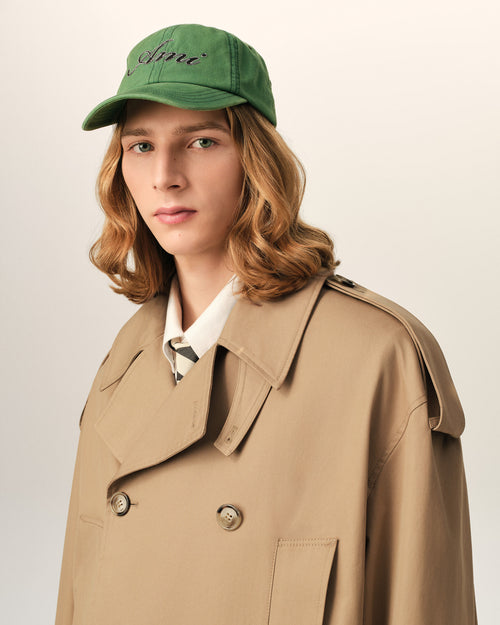 Beige cotton trench coat - Man - 4 - AMI Paris - Ami Paris