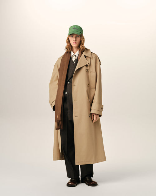Trench coat beige de algodón - 1 - Ami Paris