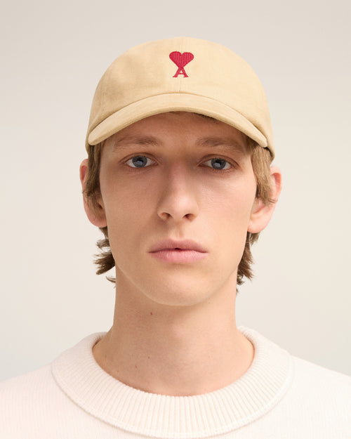 Red Ami de Coeur Embroidery Cap - 2 - Ami Paris