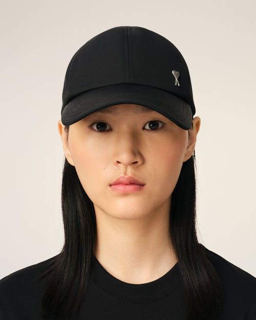 Black Twill Ami de Coeur Stud Cap - 4 - Ami Paris