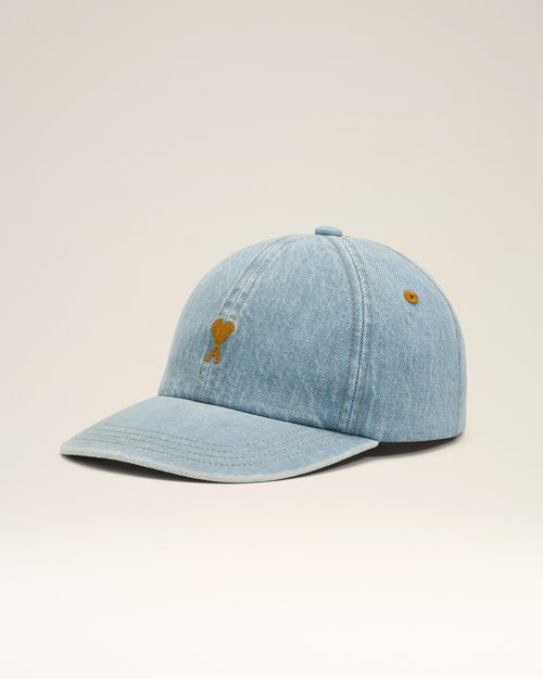 Gorra Ami de Cœur de algodón denim azul - Mujer - 7 - AMI Paris - Ami Paris