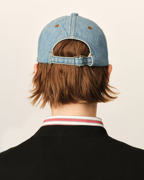 Gorra Ami de Cœur de algodón denim azul - Mujer - 12 - AMI Paris - Ami Paris