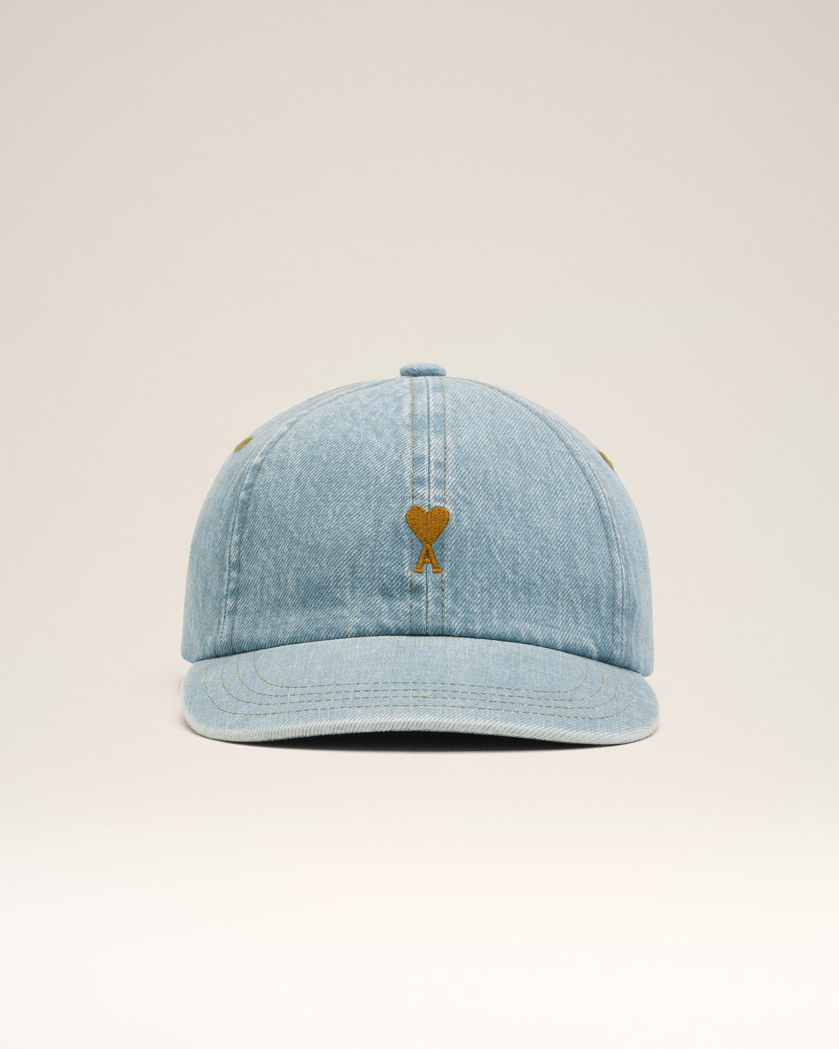 Cappellino Ami de Cœur in denim di cotone blu - 10